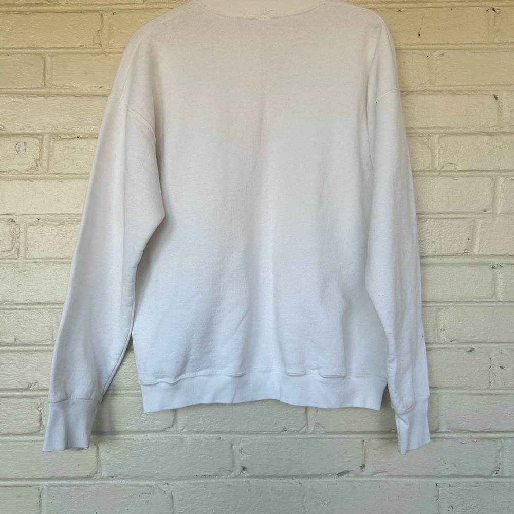 90s Seasons Greetings Teddy Bear Holiday Pullover Sweatshirt - Picture 2 of 2